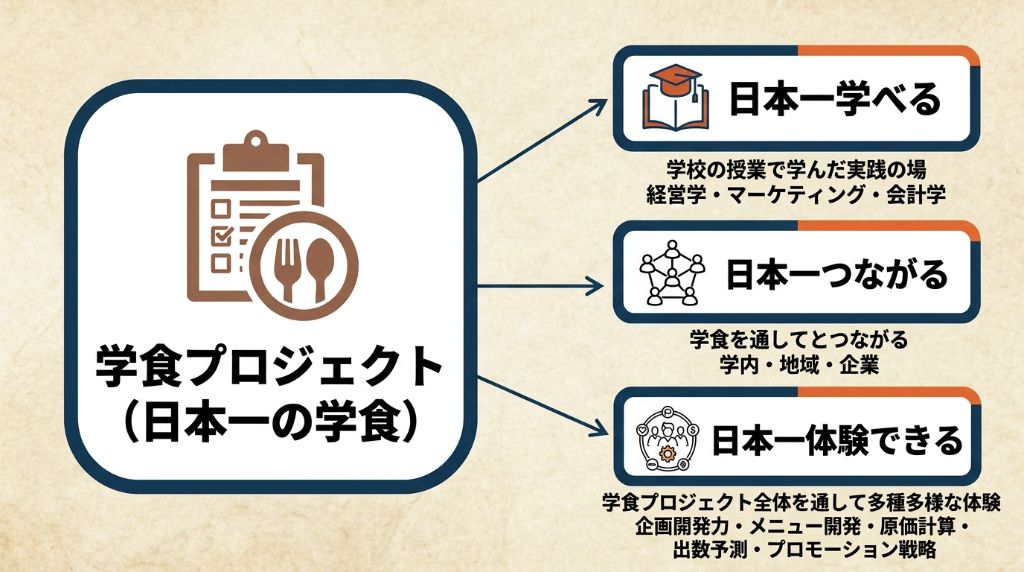 学食プロジェクト（日本一の学食）プラットフォーム図